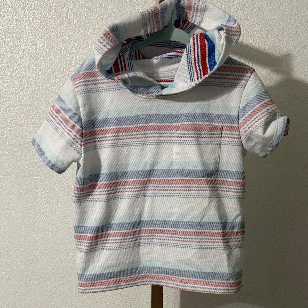 Cat & Jack Multicolor Striped Hoodie T-Shirt